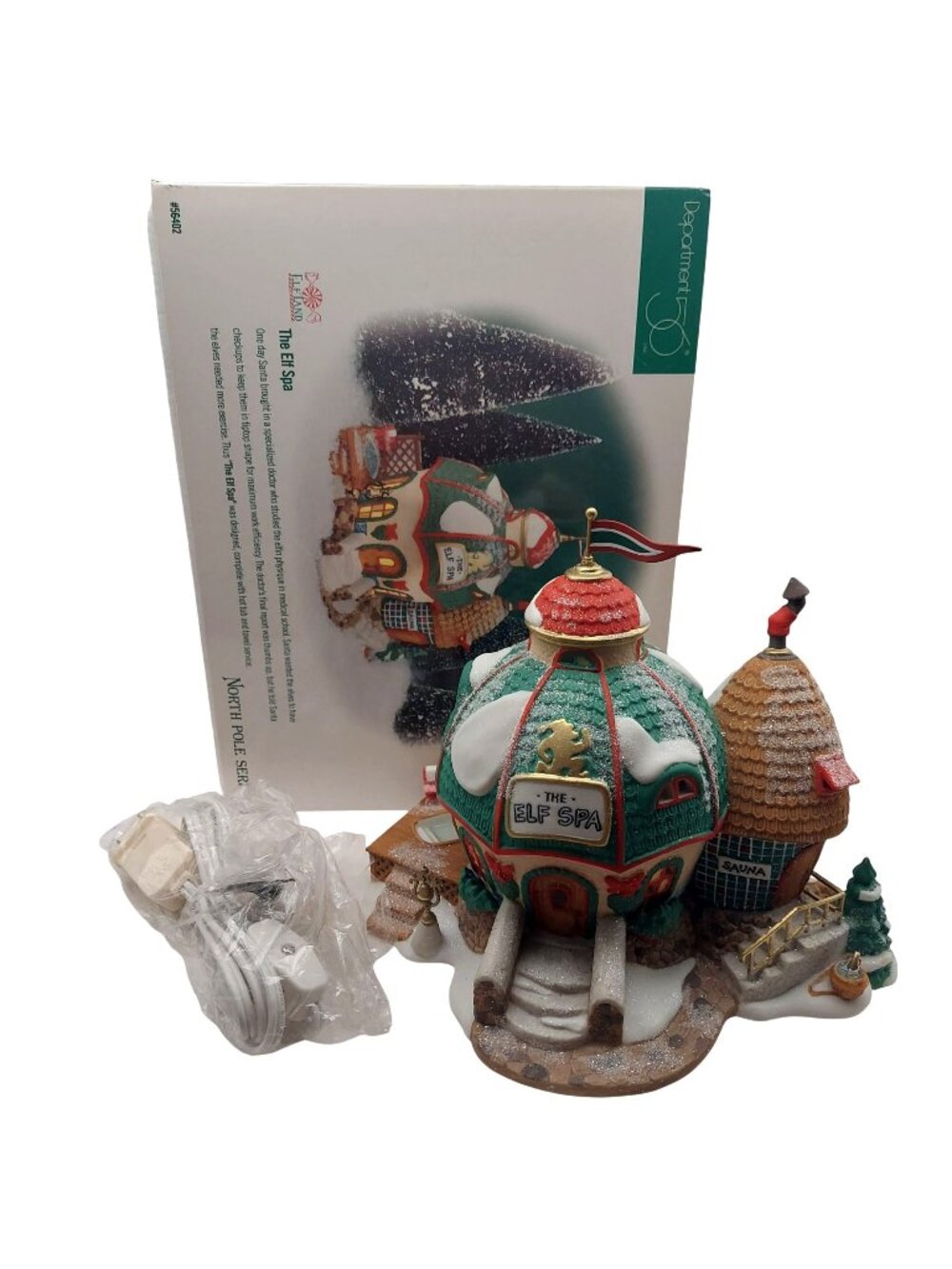Department 56 Elf Spa Elfland North Pole Porcelain Christmas Heritage Village